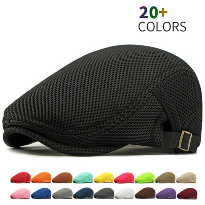 Beret Cap Spring Summer Mesh Cap Breathable Sun Hat