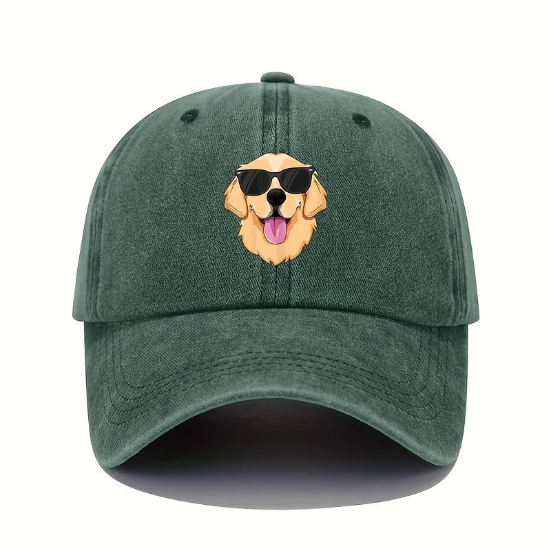 Fun Dog Print Baseball Cap with All Season Sun for Men and Women