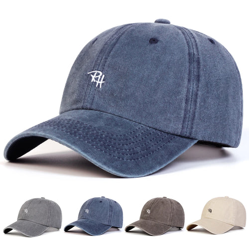Unisex Letter Embroidery Wash Baseball Caps Spring And Autumn