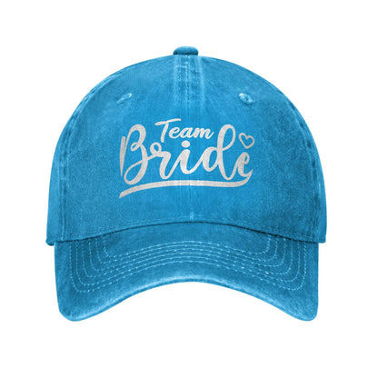 Team Bride Birdal Party Wife to Be Baseball Caps Vintage Distressed