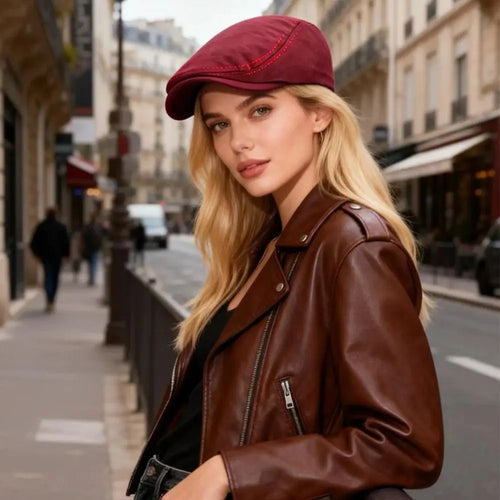 Fashion Soft Beret Hat Solid Color Casual Newsboy Hat