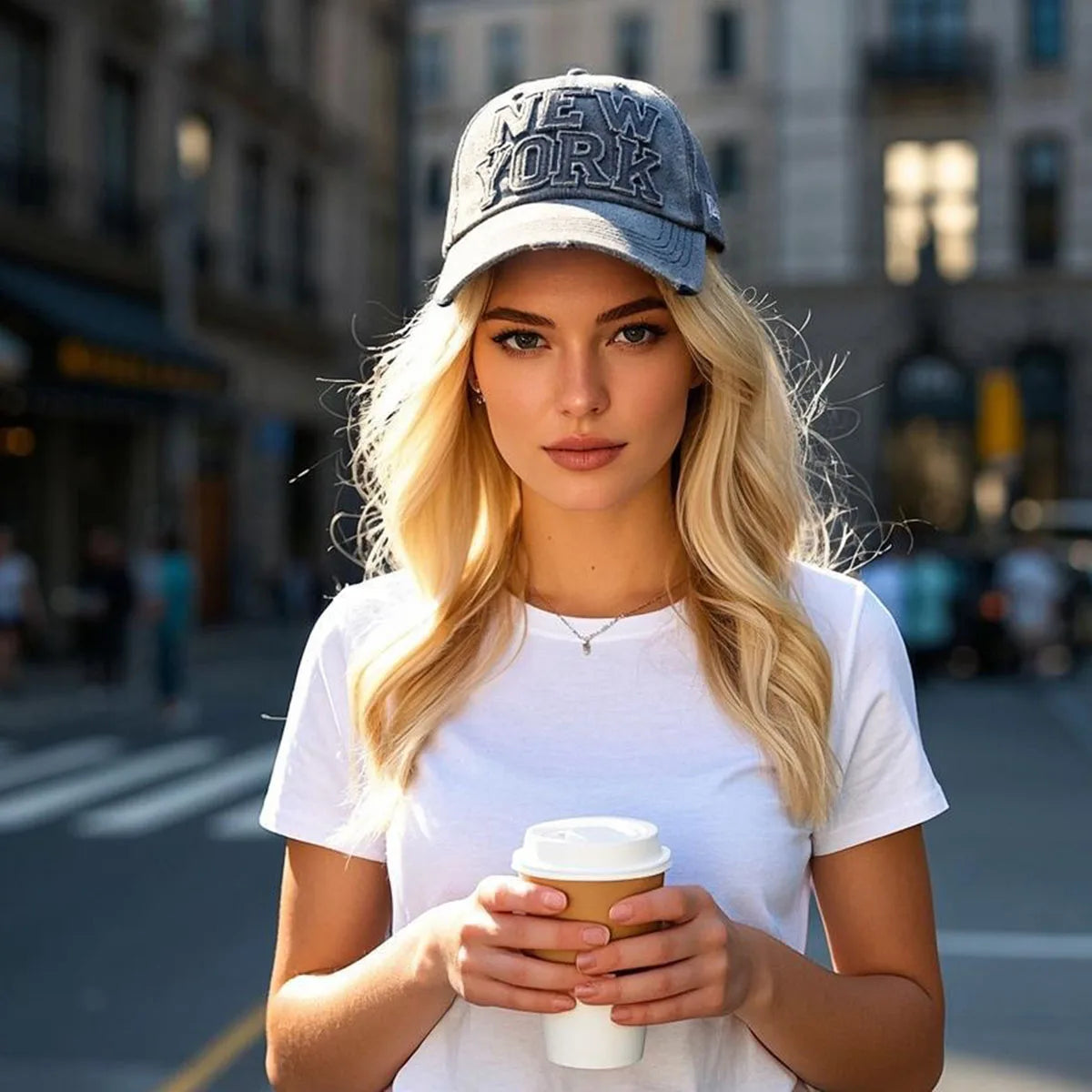 New York Washed Cotton Cap For Adult Men Women Summer Baseball Caps