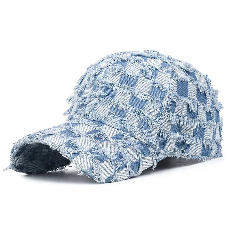 Korean Tie Dye Denim Baseball Cap, Men's And Women's