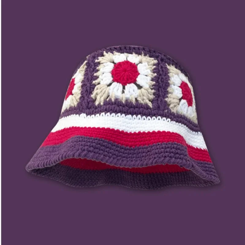 2025 Autumn New Crochet Korean Handmade Bucket Hat