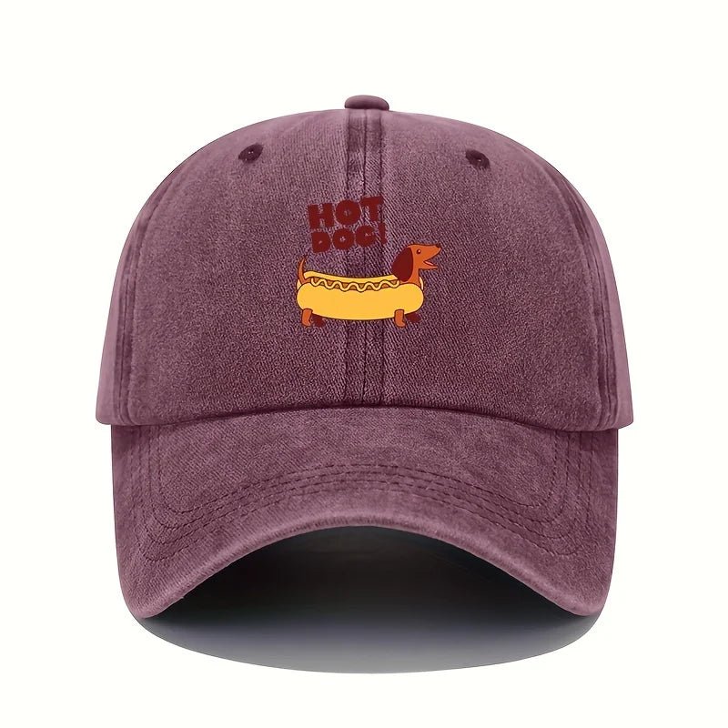 Fun Hot Dog Printed Baseball Hat Sunshade Leisure Sports