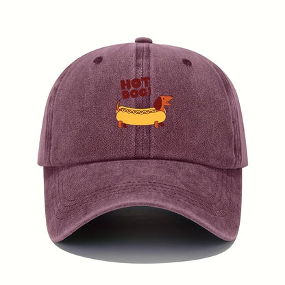 Fun Hot Dog Printed Baseball Hat Sunshade Leisure Sports