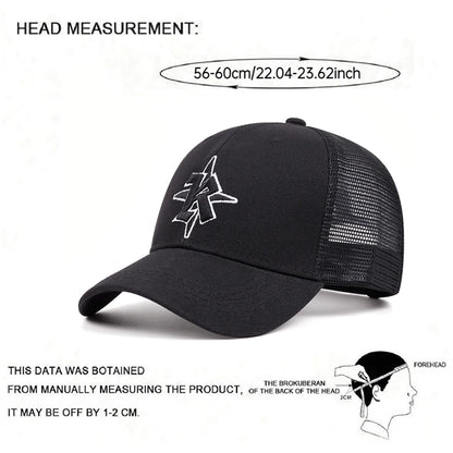 Breathable Mesh Hat R Star Embroidery Street Pop Hip Hop Hat Baseball Hat