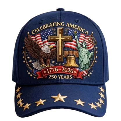 250 Years Of Freedom Baseball Cap USA 1776-2026 Anniversary Hat