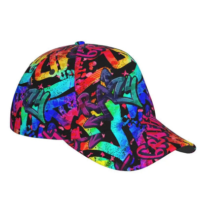 Custom Graffiti Art Print Baseball Cap Unisex Hip Hop Baseball Cap for Men Women
