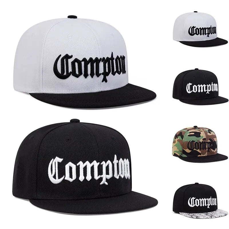 Unisex Compton Letter Embroidery Hip-Hop Hats Outdoor Adjustable