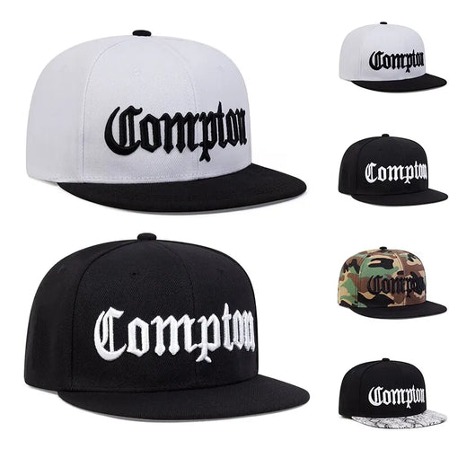 Unisex Compton Letter Embroidery Hip-Hop Hats Outdoor Adjustable