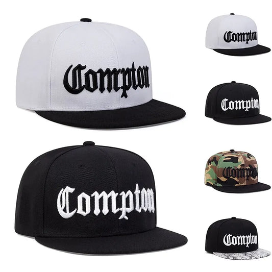Unisex Compton Letter Embroidery Hip-Hop Hats Outdoor Adjustable