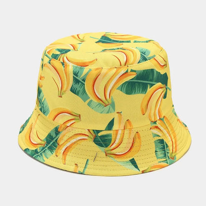 Creative Printed Fruit Pattern Bucket Cap