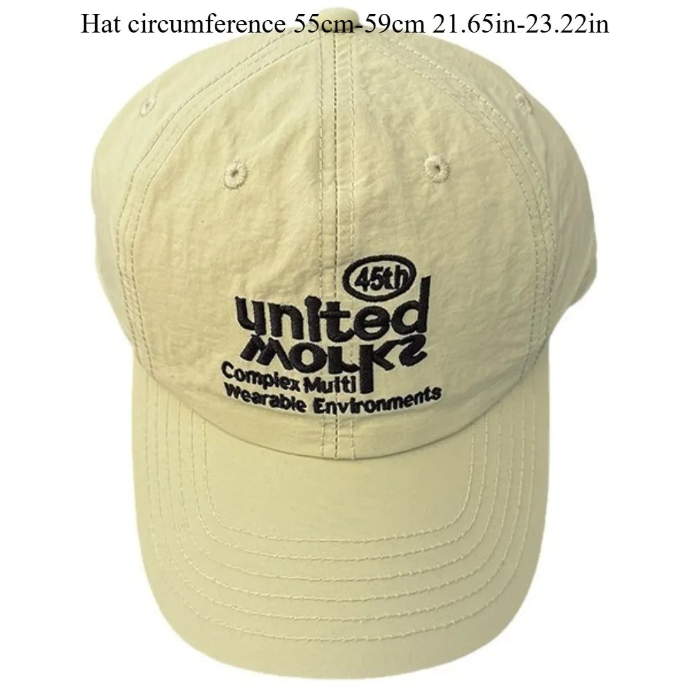Letter Design Quick Dry Face Slimming Baseball Cap