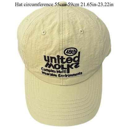 Letter Design Quick Dry Face Slimming Baseball Cap