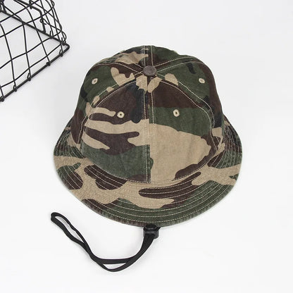 Camouflage Cotton Round Top 6 Panel Fisherman Hats