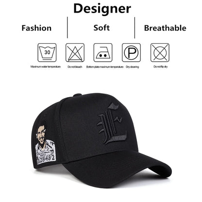 Unisex E Embroidery Baseball Caps Spring Autumn Outdoor