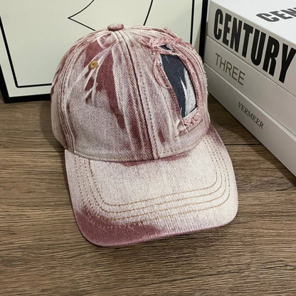 Men's Vintage Distressed Denim Baseball Cap