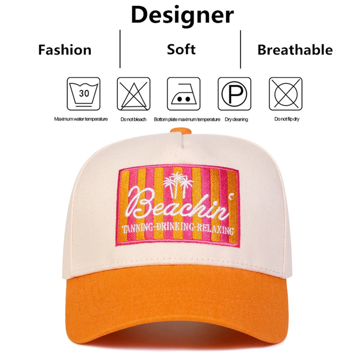 Unisex Letter Embroidery Baseball Caps Spring