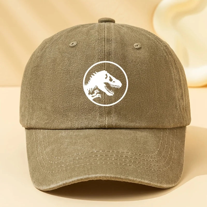 Dinosaur Print Retro Baseball Cap, Sports and Leisure Hat Suitable for Outdoor Sports