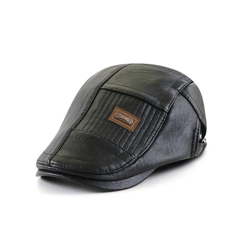 High Quality Men PU Leather Baseball Cap