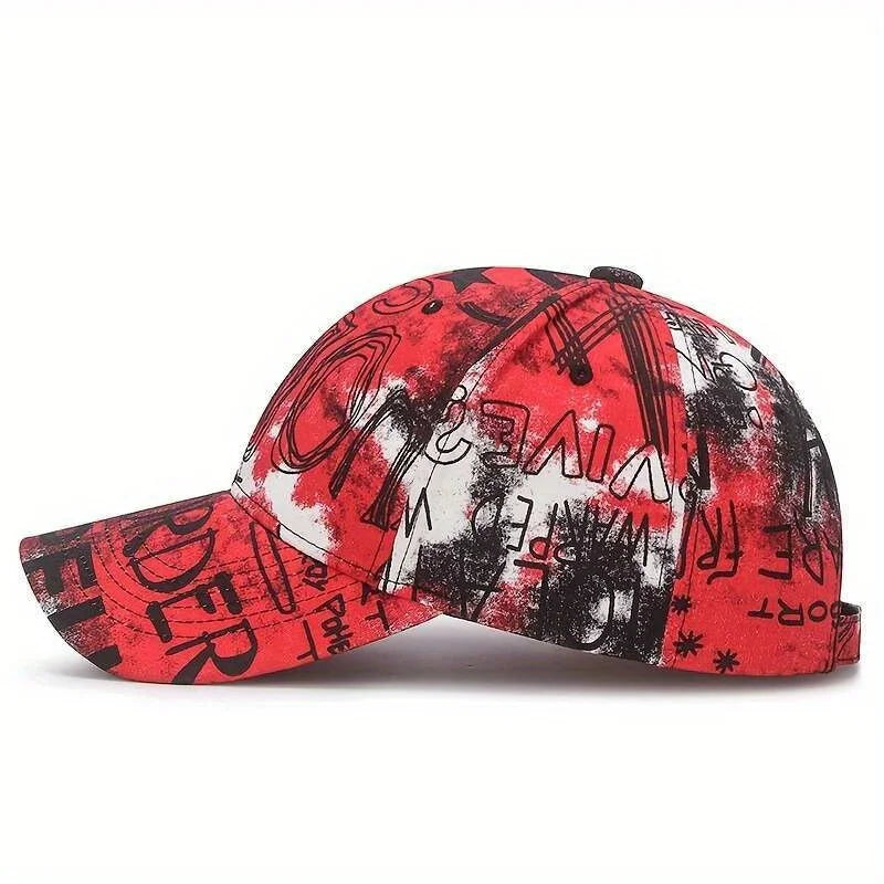 Street Graffiti Baseball Cap Korean Trendy Printed Adjustable
