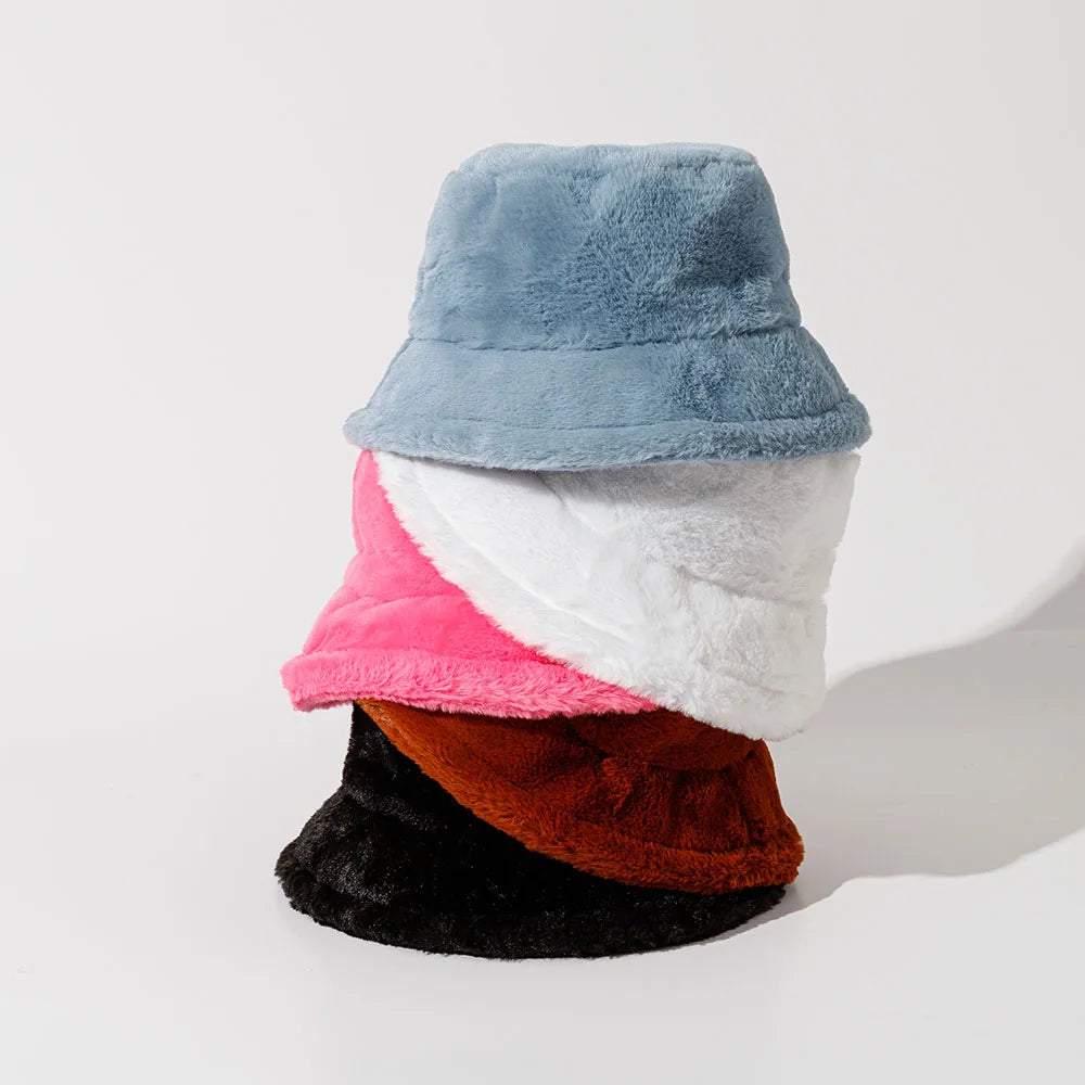 Funny Fashion Autumn Winter Leopard Fur Bucket Hat