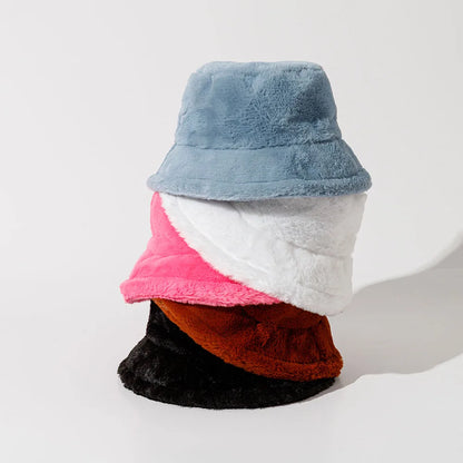 Funny Fashion Autumn Winter Leopard Fur Bucket Hat