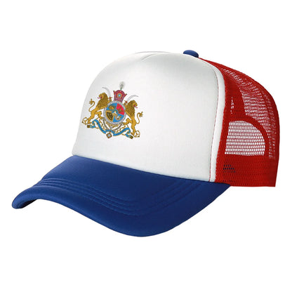 Men Iran Imperial Flag Hat Baseball Cap Cool Summer Unisex Mesh Net Caps