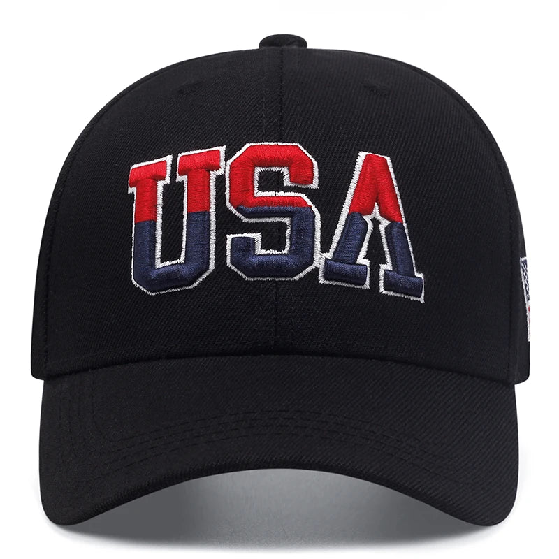 New USA Side American Flag Men's Street Hip Hop Hat Baseball Hat Fashion Women's Outdoor
