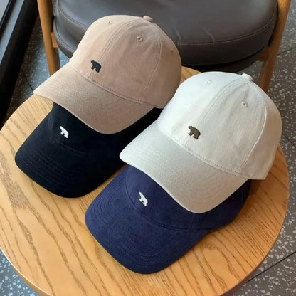 Cartoon Polar Bear Embroidery Baseball Cap For Women Men