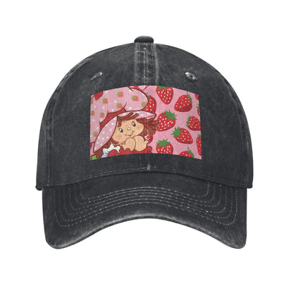 Like Strawberry Short Cake Denim Baseball Caps Snapback Baseball Hats