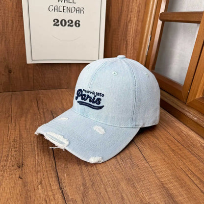 Vintage Washed Cotton Baseball Cap Women