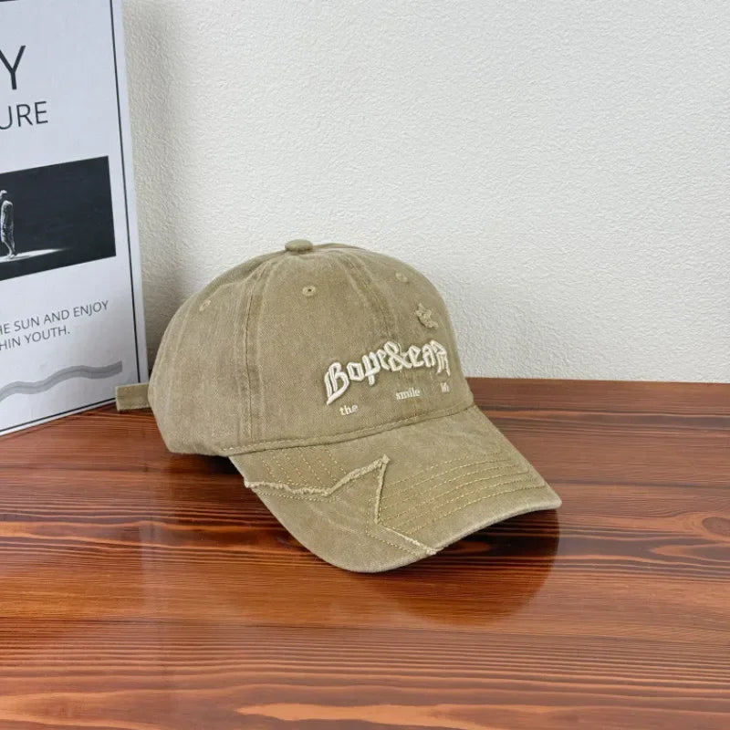 Retro Embroidery Letter Baseball Caps