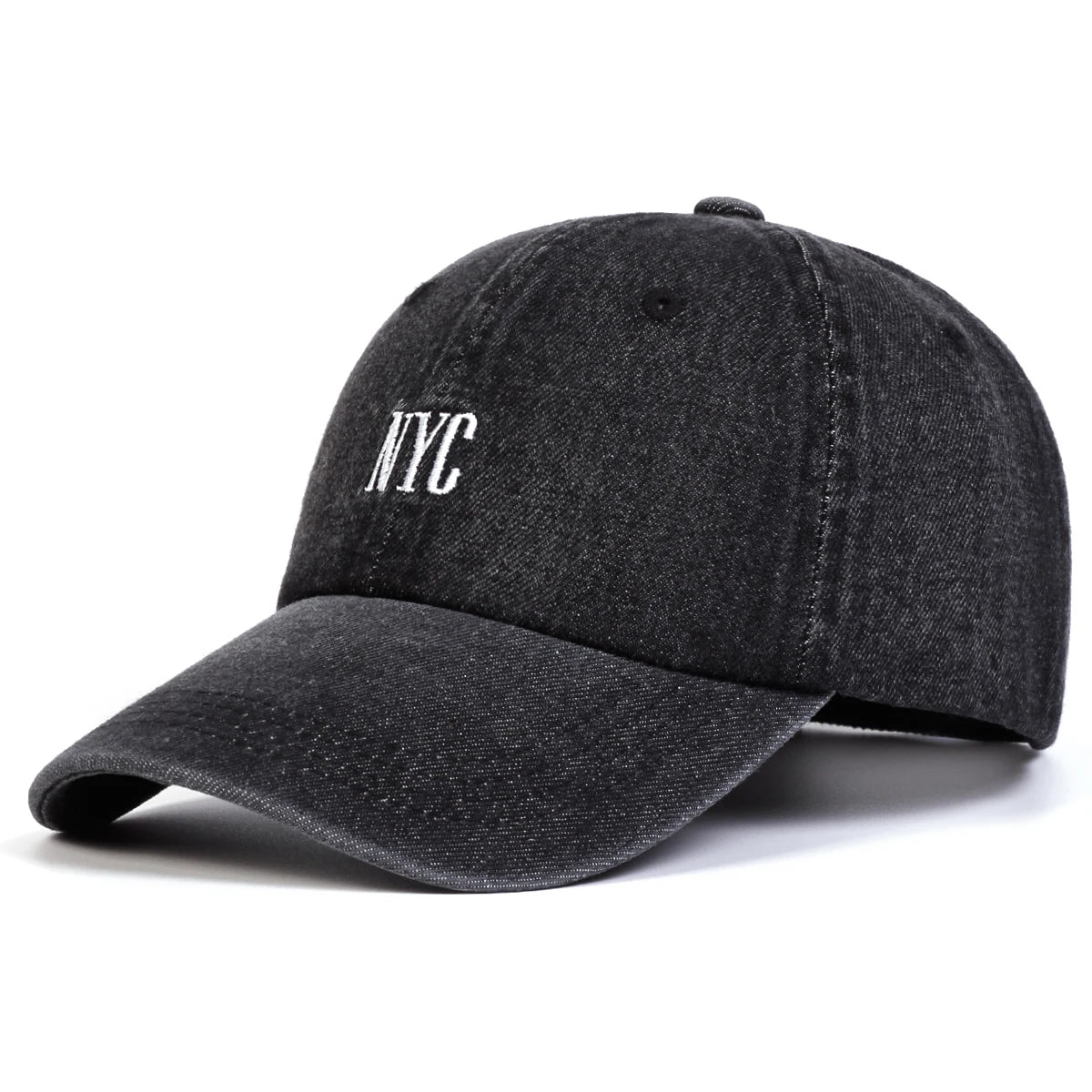 Unisex NYC Embroidery Denim Baseball Caps Spring Autumn Outdoor