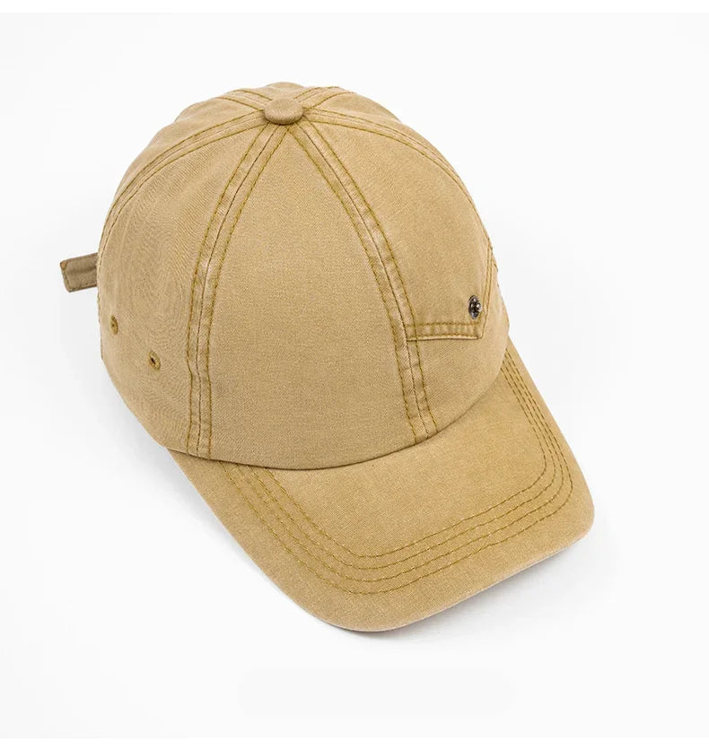 Spring Cotton Solid Casquette Baseball Cap Adjustable
