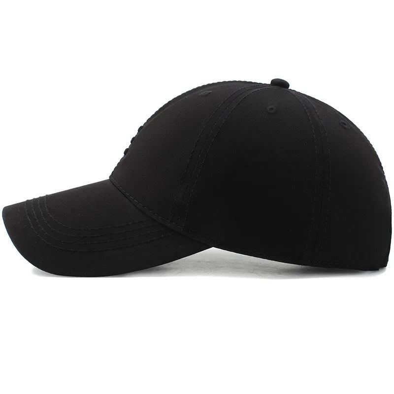 Three Horizontal Lines Embroidery Baseball Caps
