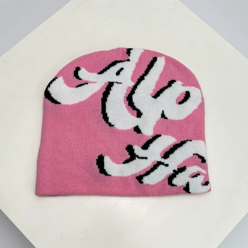 Autumn And Winter Niche Letter Wool Knitted Hats