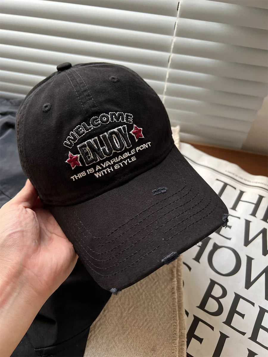 Letter Embroidery Baseball Hat for Men Women