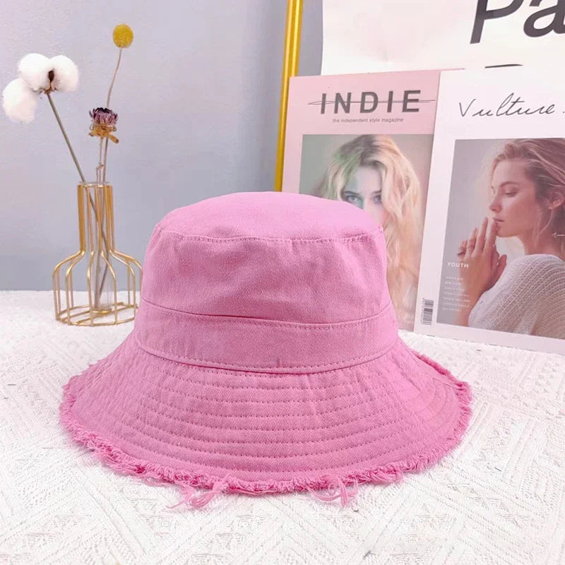 Unisex Bucket Hat, Versatile Women's Sun Protect Beach Cap