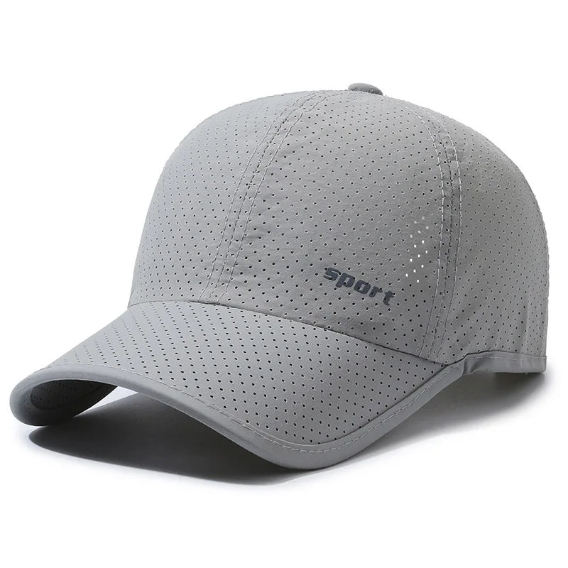 Quick Dry Baseball Cap For Men Outdoor Sports Mesh Breathable Sun Hat