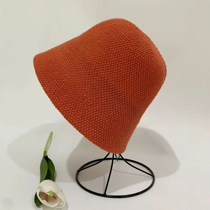 Versatile Bucket Hat Women Summer Hat Weave Sun Hat