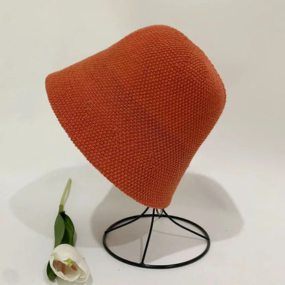 Versatile Bucket Hat Women Summer Hat Weave Sun Hat