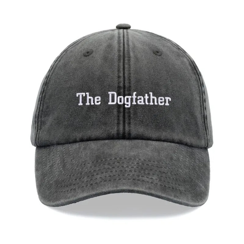 1pc Dogfather Baseball Caps Vintage Washed Unisex Dad gorras Low Profile