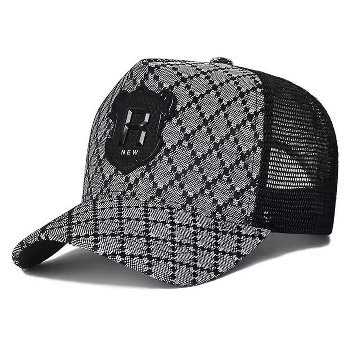 Unisex R Letter Embroidery Baseball Net Caps Spring Summer