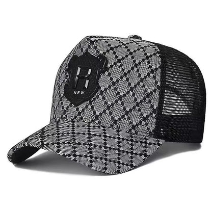 Unisex R Letter Embroidery Baseball Net Caps Spring Summer