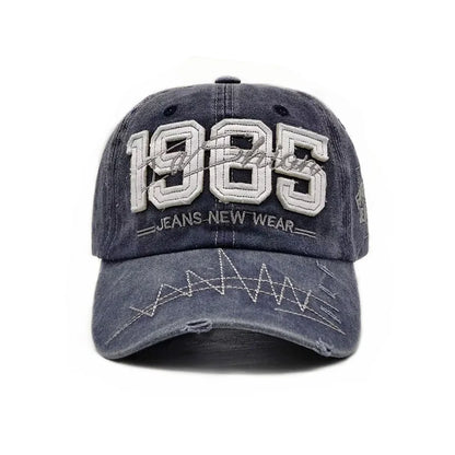 1pcs Vintage Baseball Hat with Digital Embroidery Casual Hip Hop Sun Hats