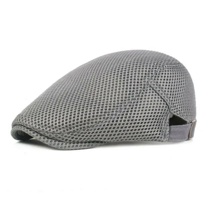 Summer Mesh Newsboy Style Peaked Cap Golf Hat Breathable Beret Hat