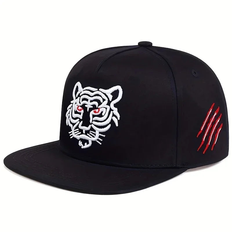 Unisex Tiger Embroidery Hip-hop Hats Spring Autumn