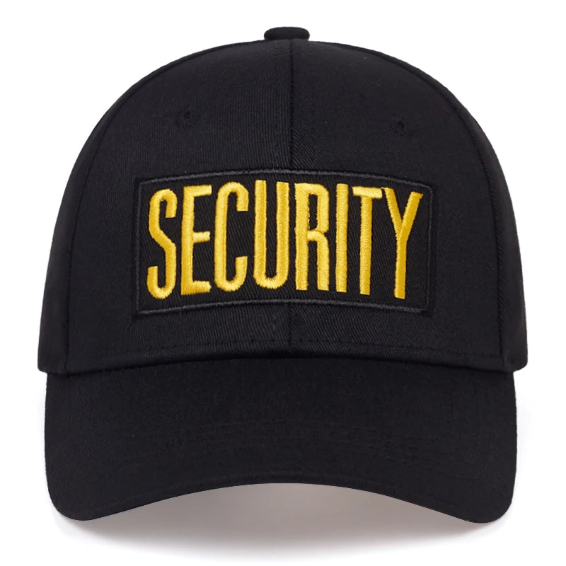 Unisex Seccurity Letter Embroidery Baseball Caps Spring And Autumn